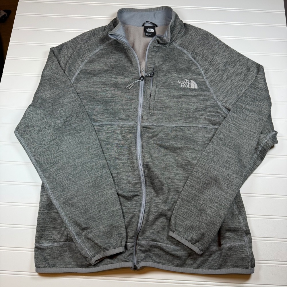The North Face Mens‎ Canyonlands Full Zip Fleece Jacket Grey Heather Large L